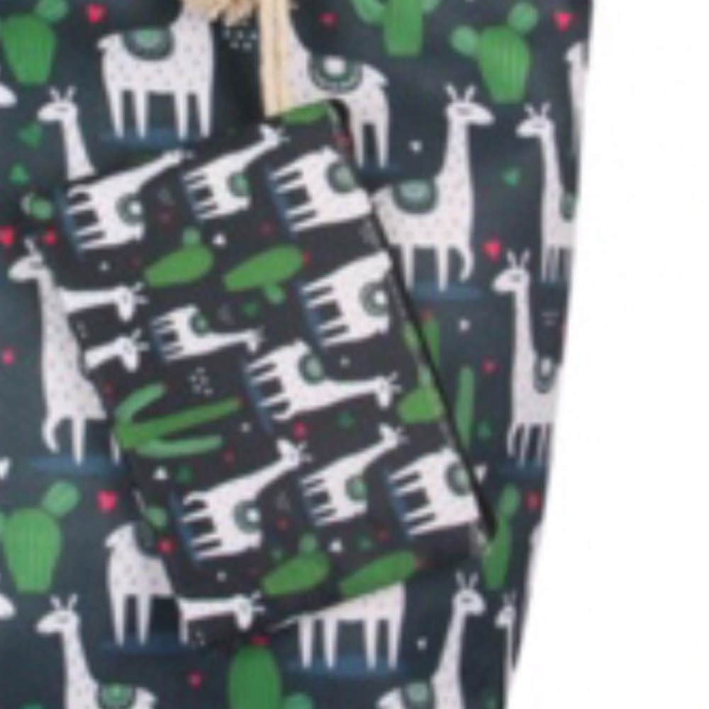 1 left❤️navy and green llama tote w/ coin purse - Picture 3 of 5